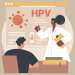 HPV in Men: Risks, Symptoms, and Screening Considerations cartoon